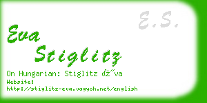 eva stiglitz business card